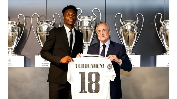 Aurélien Tchouaméni, presentado como nuevo jugador de Real Madrid.