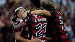 Flamengo en festejo de gol.