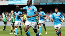 Koulibaly en festejo de gol con Napoli.
