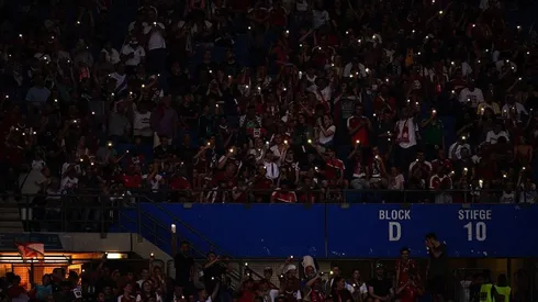 Estadio de Viena sin luz por apagón.