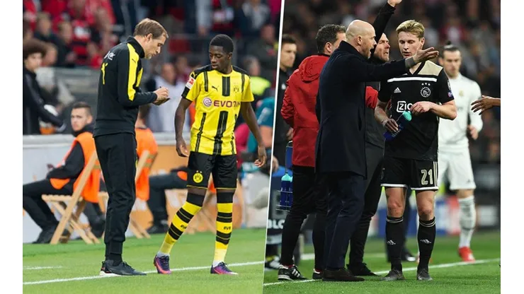 Dembélé con Tuchel y ten Hag con de Jong.