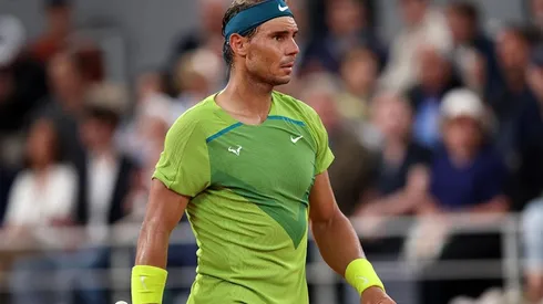 Rafael Nadal en acción de semifinales.