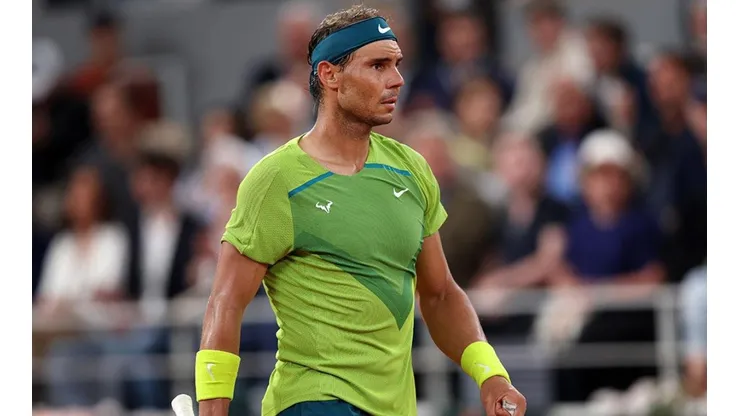 Rafael Nadal en acción de semifinales.