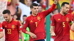 Morata celebrando gol.