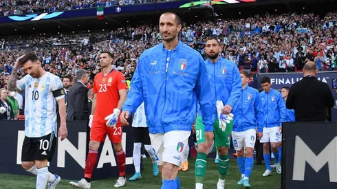 Giorgio Chiellini se despidió en la Finalissima.
