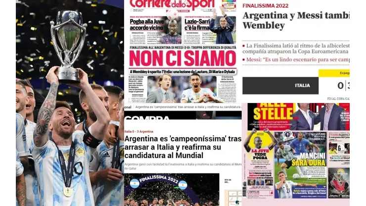Las portadas de los medios tras la Finalissima.