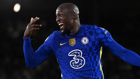 Lukaku en festejo de gol con Chelsea.
