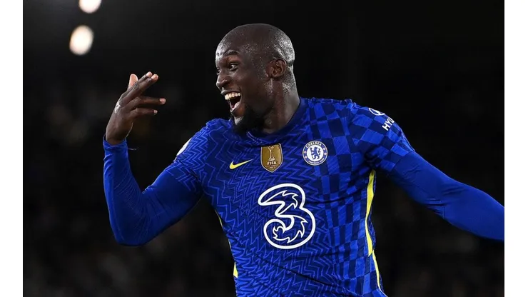Lukaku en festejo de gol con Chelsea.