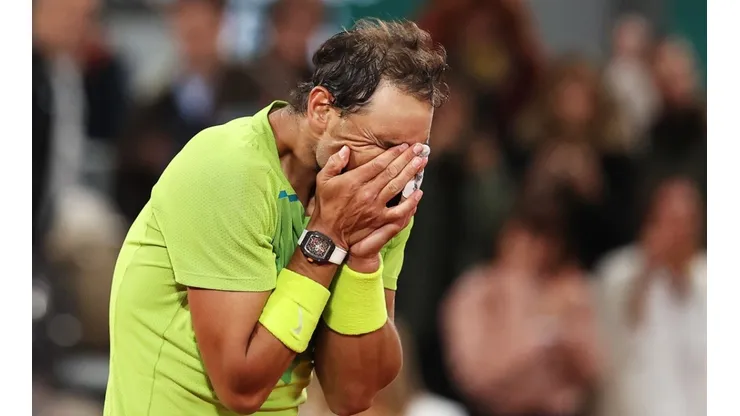 Rafa Nadal anoche en Roland Garros.