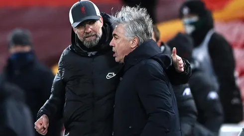 Jürgen Klopp y Carlo Ancelotti, los entrenadores de los equipos finalistas de la Champions League.