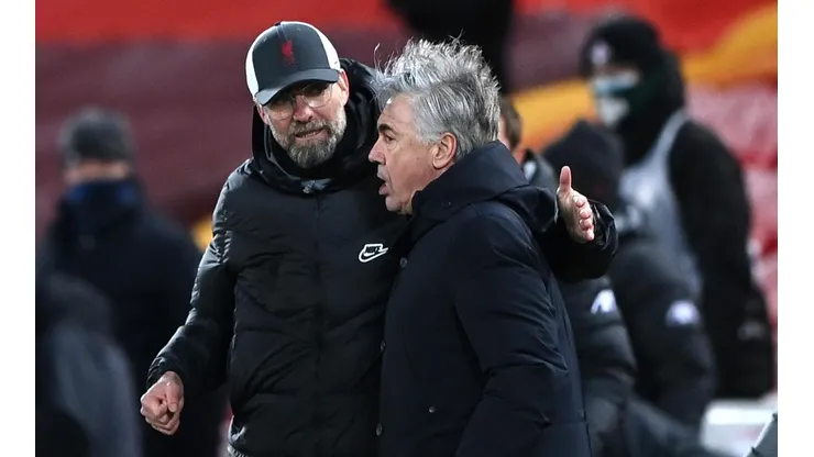 Jürgen Klopp y Carlo Ancelotti, los entrenadores de los equipos finalistas de la Champions League.