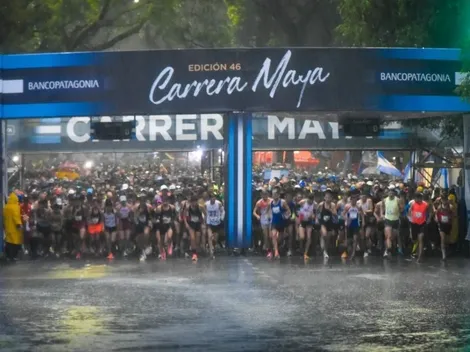 Bajo un diluvio, 11.000 corredores disfrutaron de una histórica carrera