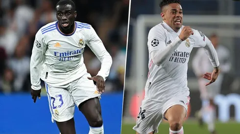 Mendy y Mariano en acción con Real Madrid.