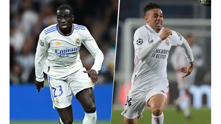 Mendy y Mariano en acción con Real Madrid.