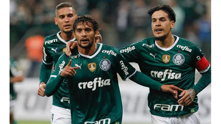 Festejo de gol de Palmeiras.