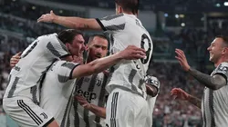 Juventus en festejo de gol.