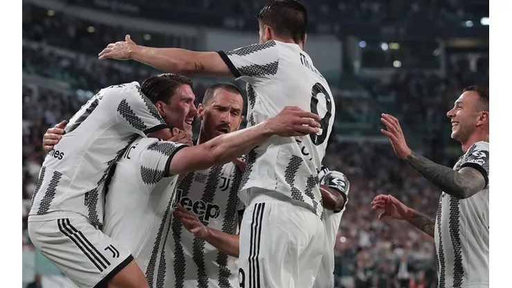 Juventus en festejo de gol.