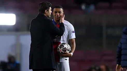Mauricio Pochettino con Mbappé
