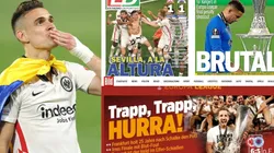 Rafael Santos Borré y las portadas tras el triunfo del Frankfurt.