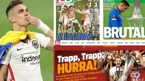 Rafael Santos Borré y las portadas tras el triunfo del Frankfurt.