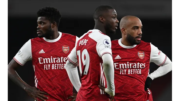 Thomas Partey, Nicolas Pépé y Alexandre Lacazette.
