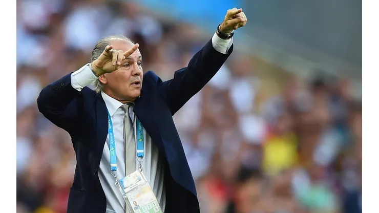 Alejandro Sabella en el Mundial de Brasil 2014.