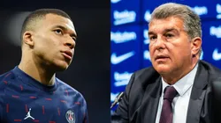 Kylian Mbappé y Joan Laporta.