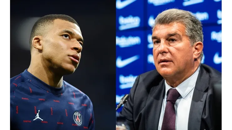 Kylian Mbappé y Joan Laporta.