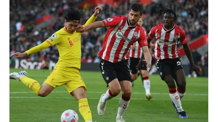 Minamino fue el autor del primer tanto de Liverpool.