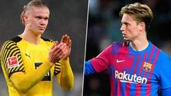 Erling Haaland y Frenkie de Jong.