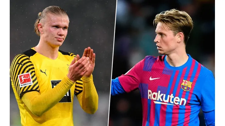 Erling Haaland y Frenkie de Jong.