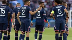 Festejo de gol de PSG.