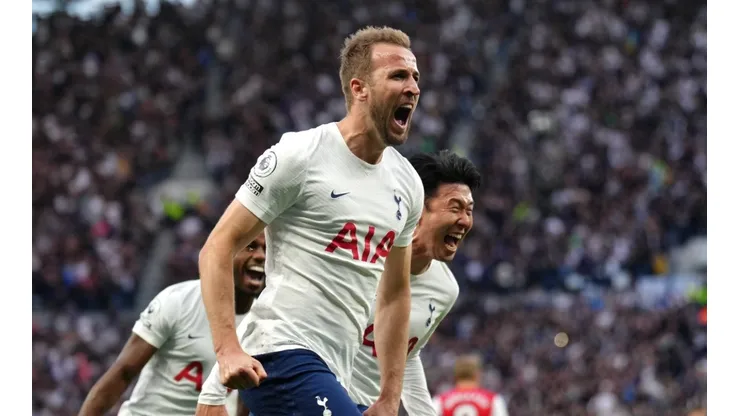 El grito de Harry Kane tras uno de sus goles en el derbi ante Arsenal.