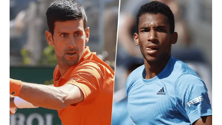 Novak Djokovic vs. Félix Auger-Aliassime por el Masters 1000 de Roma.