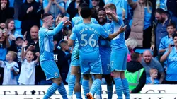 City en festejo de gol.