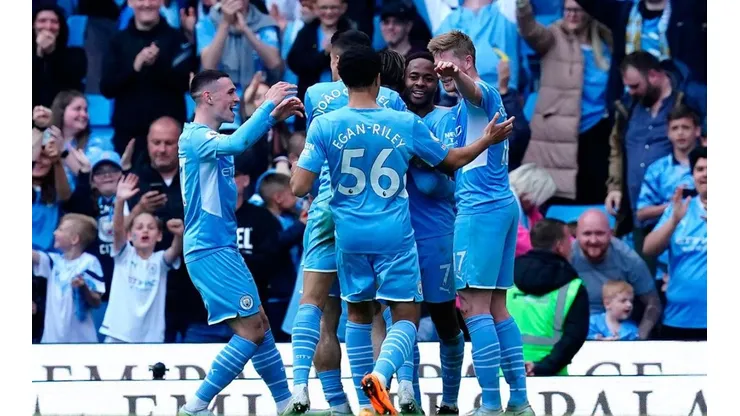 City en festejo de gol.