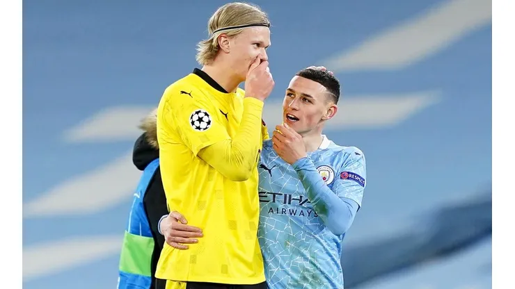 Erling Haaland con Foden