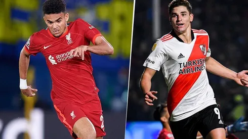 Luis Díaz y Julián Álvarez, en acción.