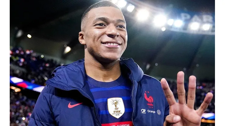 Mbappé con la selección de Francia.
