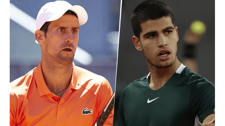 Novak Djokovic vs. Carlos Alcaraz por el Masters 1000 de Madrid (Foto: Getty Images).