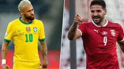 Neymar y Aleksandar Mitrović.