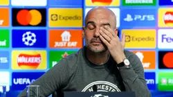 Pep Guardiola y su reacción ante las preguntas que le tocó responder.