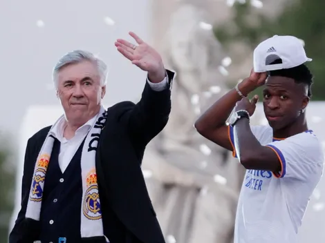 El video viral del festejo: Ancelotti bailó junto a Vinícius y Militão