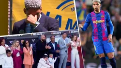 La emoción de Araújo y su familia por su renovación con Barcelona.