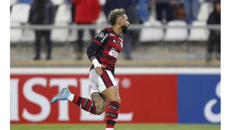 Festejo de gol de Gabigol.