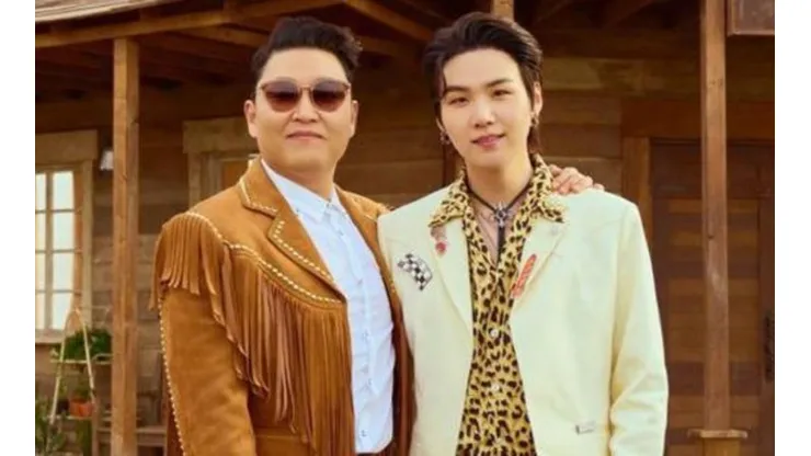 PSY y Suga se juntan por primera vez.