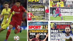 Portadas de los medios tras Liverpool vs. Villarreal.