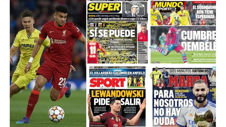 Portadas de los medios tras Liverpool vs. Villarreal.