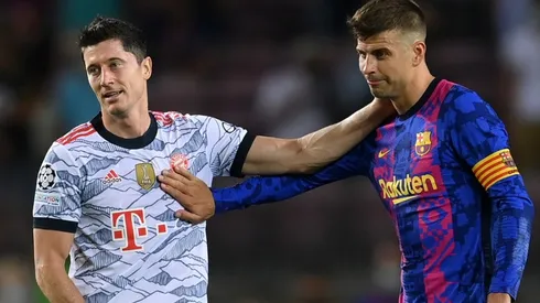 Robert Lewandowski en el Camp Nou.