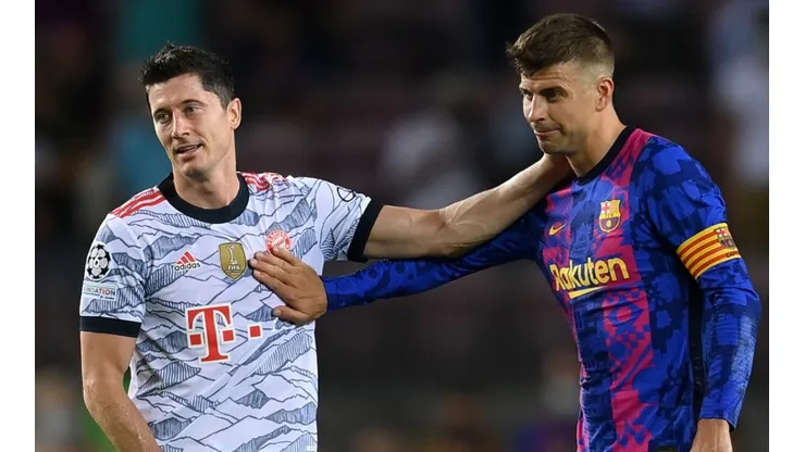 Robert Lewandowski en el Camp Nou.